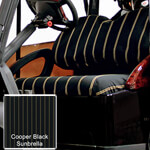Club Car-EZGO-Yamaha - Red Dot Cooper Black Seat Cover